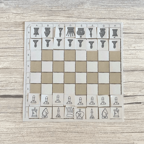 Papierspiele Schach zum Ausdrucken